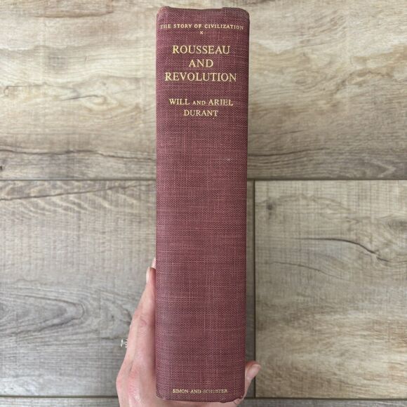 Vtg Rousseau & Revolution Hardcover Coffee Table Book History Civilization Decor - Picture 2 of 12